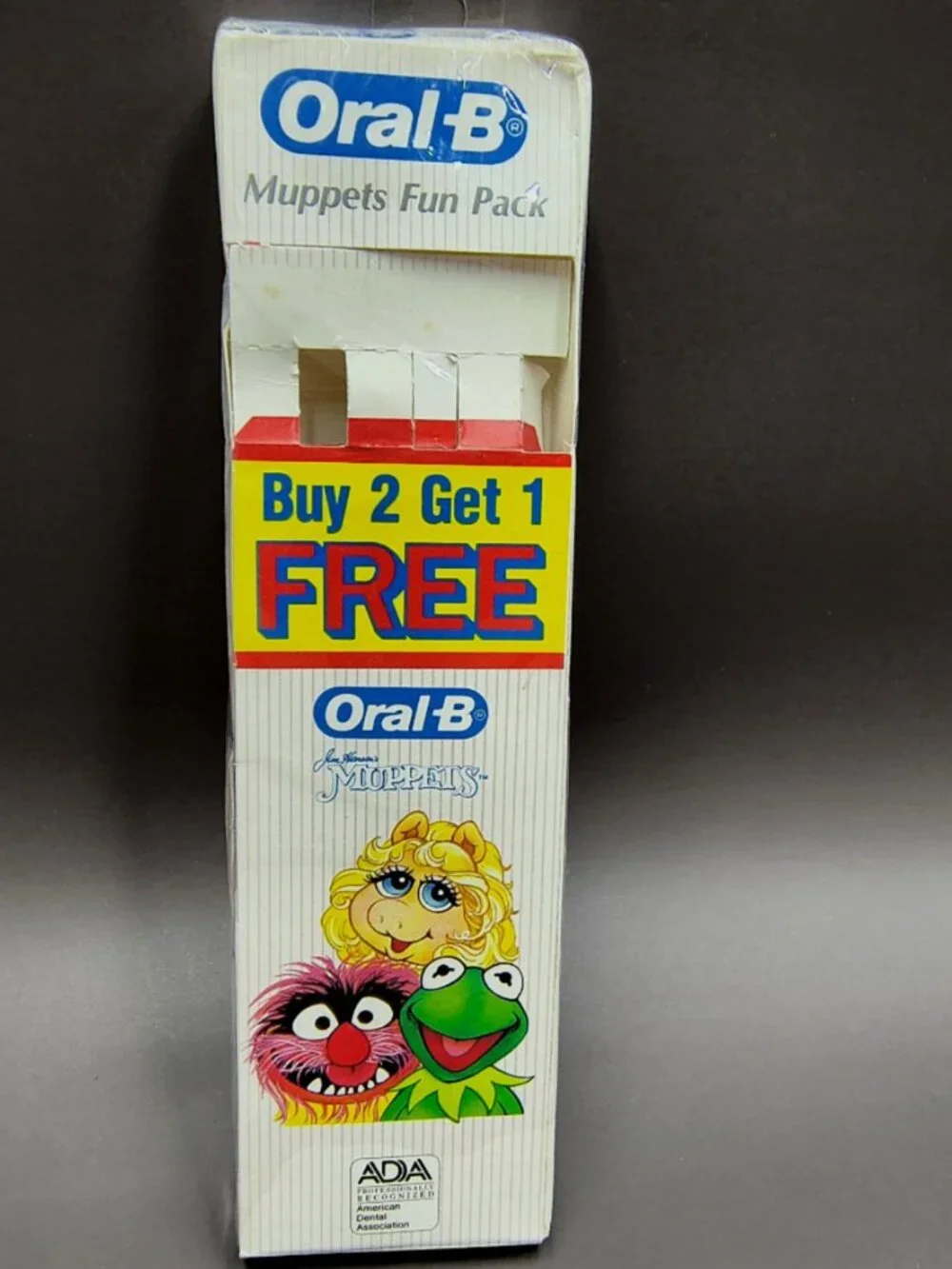 Muppets Oral B Childs Toothbrush Lot Kermit Animal Miss Piggy Vintage 1989